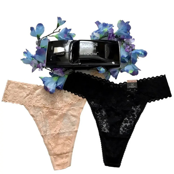 Inc International Concepts NWT 2 Lace Thongs Bundle Women 2X - Picture 1 of 11